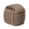 Pufe design entrançado estofado em veludo estilo moderno Softy 