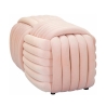 Puff banco design moderno entrançado em veludo 90x45x45cm Softy Compra