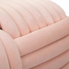 Puff banco design moderno entrançado em veludo 90x45x45cm Softy 