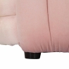 Puff banco design moderno entrançado em veludo 90x45x45cm Softy 