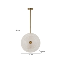 Candeeiro em metal dourado com abat-jours em vidro decorado Glass Escolha