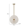 Candeeiro em metal dourado com abat-jours em vidro decorado Glass Escolha