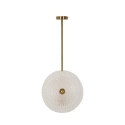 Candeeiro em metal dourado com abat-jours em vidro decorado Glass Saldos