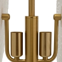Candeeiro em metal dourado com abat-jours em vidro decorado Glass Estoque