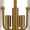 Candeeiro em metal dourado com abat-jours em vidro decorado Glass Estoque