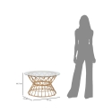 Mesa de centro redonda em rattan e vidro 75x44,5cm Panama Circle Catálogo