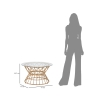 Mesa de centro redonda em rattan e vidro 75x44,5cm Panama Circle Catálogo