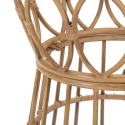 Mesa redonda em rattan com tampo de vidro 50x50cm Panama Circle Descontos