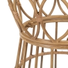 Mesa redonda em rattan com tampo de vidro 50x50cm Panama Circle Descontos