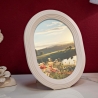Porta-retratos oval moderno para fotografia de mesa 25x20cm Ovally Venda