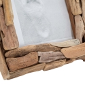 Moldura de madeira retangular 21x26cm Nature para fotografia de mesa Saldos