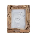 Moldura de madeira retangular 21x26cm Nature para fotografia de mesa Oferta