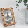 Moldura de madeira retangular 21x26cm Nature para fotografia de mesa Venda