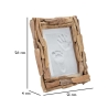 Moldura de madeira retangular 21x26cm Nature para fotografia de mesa Catálogo