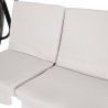 Baloiço de jardim 3 lugares com cobertura de sol 230x120x165cm cinza Deluxe Descontos