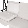 Baloiço de jardim 3 lugares com cobertura de sol 230x120x165cm cinza Deluxe Catálogo