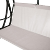 Baloiço de jardim 3 lugares com cobertura de sol 230x120x165cm cinza Deluxe Estoque