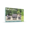 Conjunto de jardim 4 lugares em aço com mesa de vidro Saint Martin Catálogo