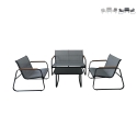 Conjunto de jardim 4 lugares em aço com mesa de vidro Saint Martin Venda