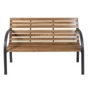 Banco em madeira de abeto e aço 120x58x83 cm Kovek Saldos