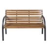 Banco em madeira de abeto e aço 120x58x83 cm Kovek Saldos