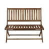 Banco dobrável 2 lugares em madeira de acácia 104x61x90cm Bali Oferta