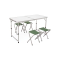 Conjunto mesa mala e 4 bancos dobráveis para campismo Pic-Quick Promoção