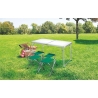 Conjunto mesa mala e 4 bancos dobráveis para campismo Pic-Quick Oferta