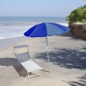 Guarda-sol praia em alumínio Ø2,20m 8 varetas com saco incluído Rimini Venda
