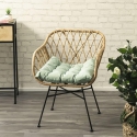 Cuscino sedia outdoor imbottito idrorepellente 50x45cm Omari Venda