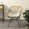 Cuscino sedia outdoor imbottito idrorepellente 50x45cm Omari Venda