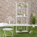 Scaffale 4 ripiani richiudibile in ferro 60,5x28xh.167cm bianco Ravun Venda