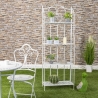 Scaffale 4 ripiani richiudibile in ferro 60,5x28xh.167cm bianco Ravun Venda