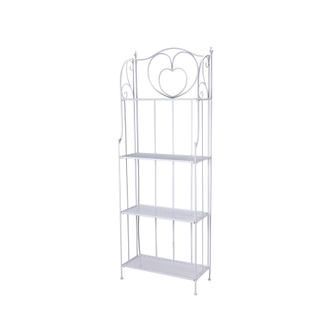 Scaffale 4 ripiani richiudibile in ferro 60,5x28xh.167cm bianco Ravun Promoção