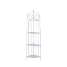 Angoliera 4 ripiani richiudibile in ferro 49x33xh.167cm bianco Alba Oferta