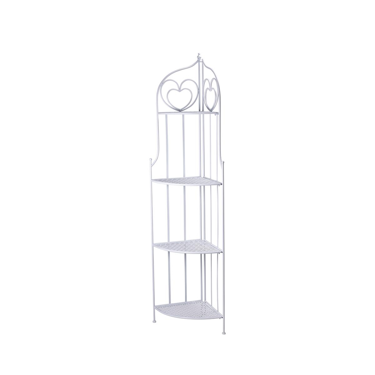 Estante de Ferro Dobrável com 4 Prateleiras 49x33xA167cm Branco Alba