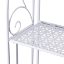Scaffale 3 ripiani richiudibile in ferro 60,5x28xh.127cm bianco Karnel Estoque