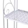 Scaffale 3 ripiani richiudibile in ferro 60,5x28xh.127cm bianco Karnel Estoque