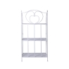 Scaffale 3 ripiani richiudibile in ferro 60,5x28xh.127cm bianco Karnel Descontos