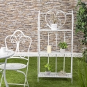 Scaffale 3 ripiani richiudibile in ferro 60,5x28xh.127cm bianco Karnel Venda