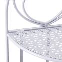 Angoliera 3 ripiani richiudibile in ferro 49x33xh.127cm bianco Veska Catálogo