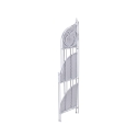 Angoliera 3 ripiani richiudibile in ferro 49x33xh.127cm bianco Veska Descontos