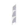Estante dobrável 3 prateleiras em ferro 49x33xA.127cm branco Veska Descontos