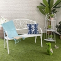 Angoliera 3 ripiani richiudibile in ferro 49x33xh.127cm bianco Veska Venda