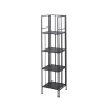 Scaffale da esterno slim 4 ripiani in ferro battuto richiudibile Nuvia Estoque