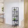 Scaffale da esterno slim 4 ripiani in ferro battuto richiudibile Nuvia Venda