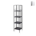 Scaffale da esterno slim 4 ripiani in ferro battuto richiudibile Nuvia Promoção