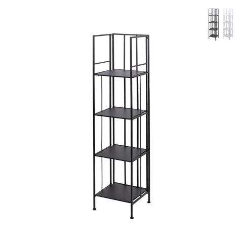 Scaffale da esterno slim 4 ripiani in ferro battuto richiudibile Nuvia Promoção