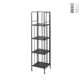 Scaffale da esterno slim 4 ripiani in ferro battuto richiudibile Nuvia Promoção
