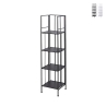 Scaffale da esterno slim 4 ripiani in ferro battuto richiudibile Nuvia Promoção